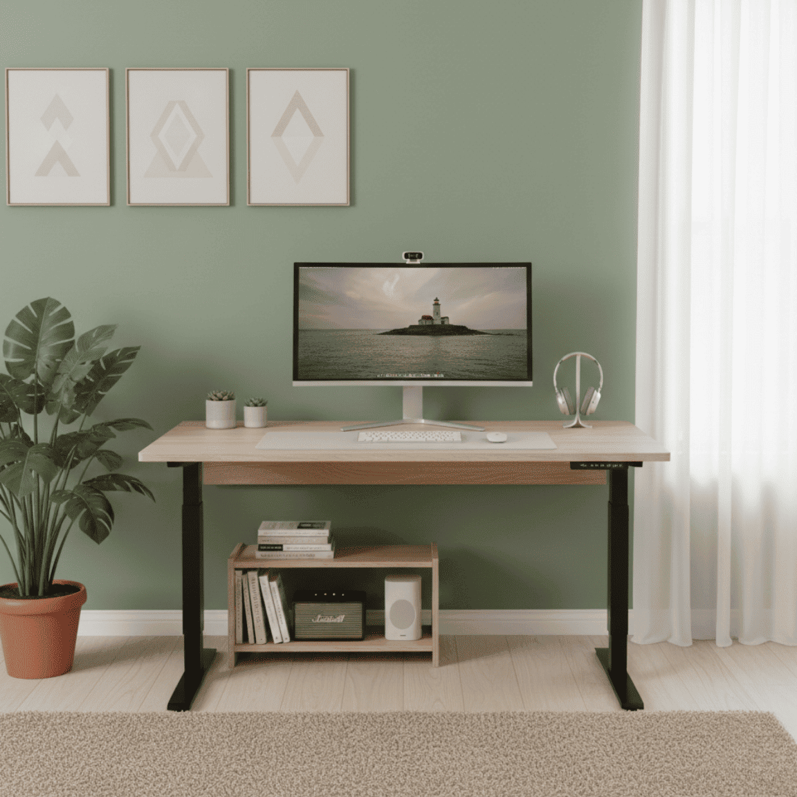 Cadre de bureau électrique assis-debout