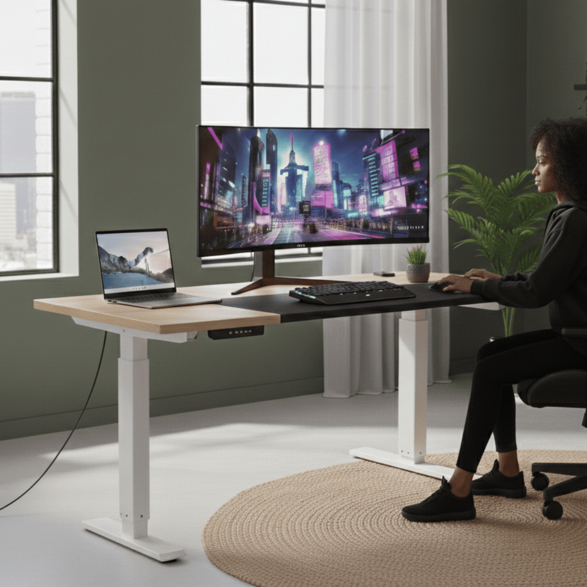 Bureau Électrique Assis-Debout Gamer