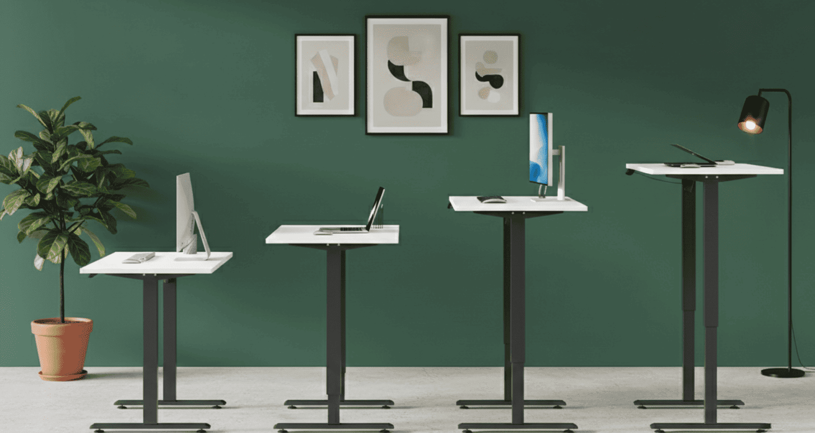 Cadre de bureau électrique assis-debout